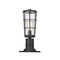 Z-Lite Helix 1 Light Outdoor Pier Mounted Fixture, Black And Clear Seedy 591PHM-533PM-BK - alternate 5